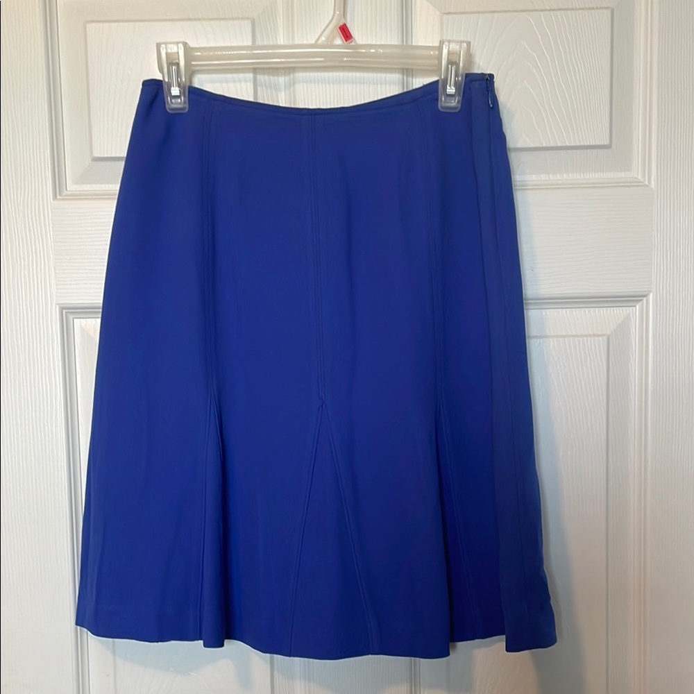 Casual Corner Blue A-Line Knee-Length Skirt